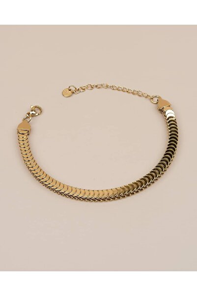 Portakal Esintisi Luventra Pul Sıralı Chain Steel Bracelet