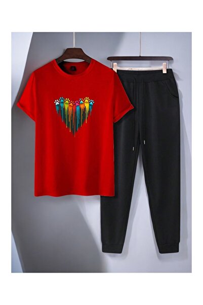 bellanova Sweat Suit T-Shirt Sweatpants Suit with Cool Pattern