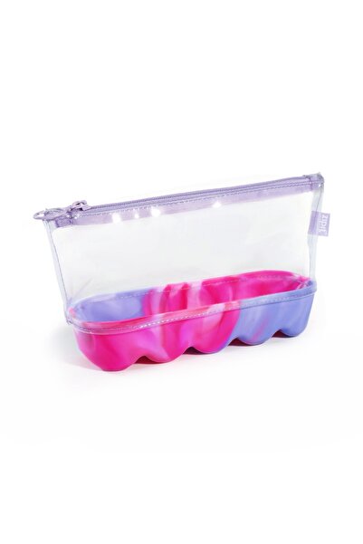 Zipit Penar cu fermoar Silicone Wave Pouch - Pink-Purple