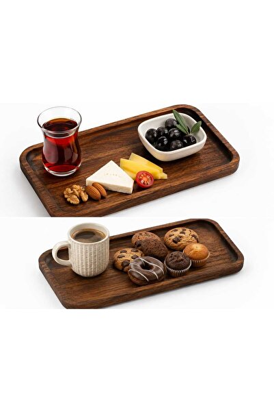 Asi AKASYA AHŞAP DİKDÖRTGEN SUNUM TEPSİSİ 24*15 CM