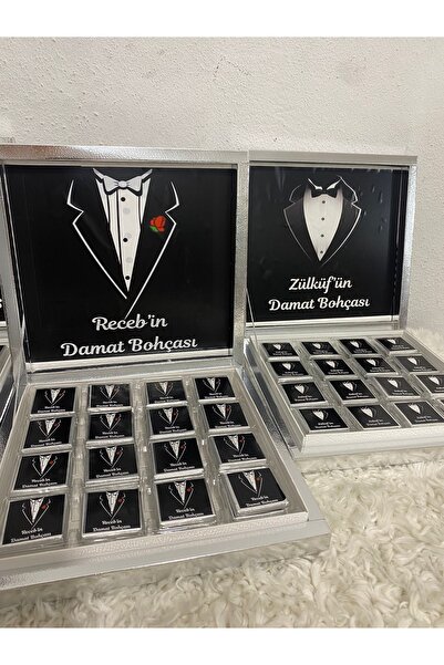 Neşeli Atölyem Damat Bohçası Çikolata Kutusu - 48 Adet Madlen Çikolata