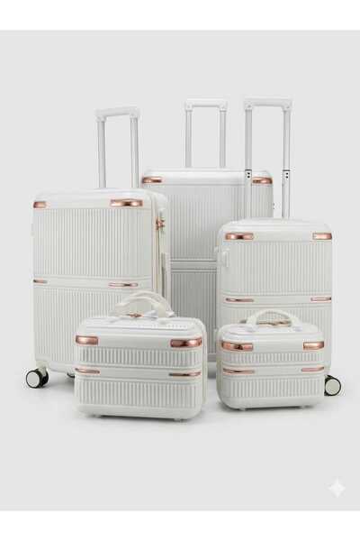 DAY BY DAY Fiber Glass Luggage Travel Suitcase 5 Pieces Anti-Breakage Suitcas...
