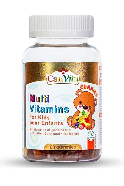 Canvita فيتامينات متعددة حلال للأطفال 60 قطعة حلوى جيلاتينية