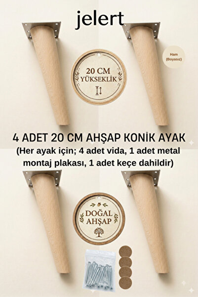 Jelert Konik Masif Gürgen Mobilya Ayağı 20 cm – Metal Montaj Aparatlı, Robot ...