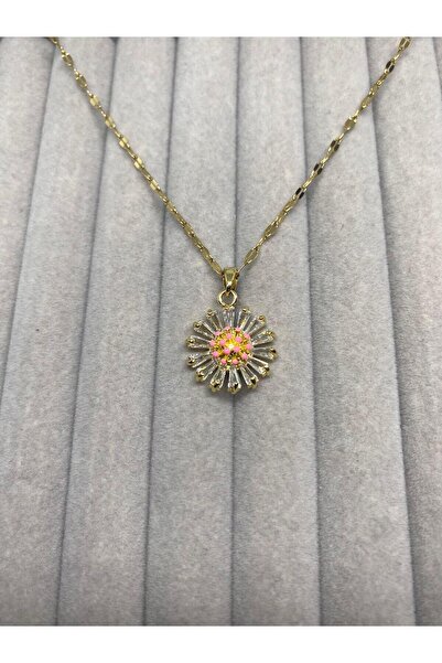 Kaan Accessoire قلادة حجرية من طراز باباجيت بتفاصيل وردية - نموذج قلادة أنيقة...