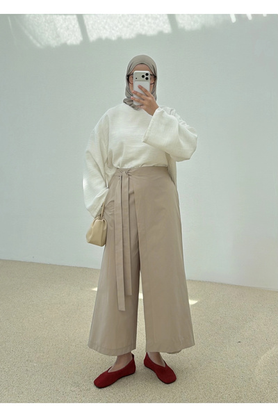 MODA AKSA 31060 PARÇALI CHİNO PANTOLON TAŞ