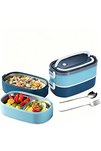 GGEROU Stainless Steel Lunch Box for Kids, 1400ML 2 Layer Meal Container With...