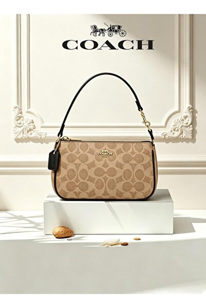 coach house حقيبة يد كلاسيكية بشعار NOLITA مقاس 19، حقيبة كتف، حقيبة رسول
