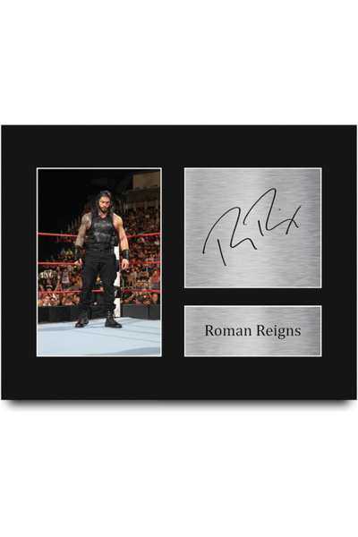 HWC Trading Roman Reigns Gifts Signed Printed Autograph WWE Wrestling Print P...