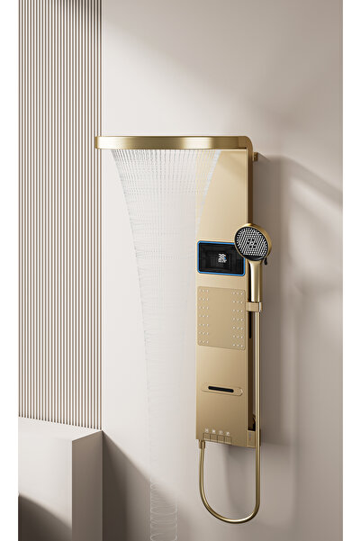 AGS Coloana de dus smart, Gold Torrent, Afisaj digital temperatura si lumina ...