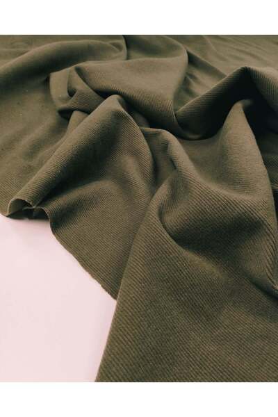 Kumaş Parça Khaki Camisole Ribbed Fabric Flexible Soft Bodysuit & Blouse Mate...