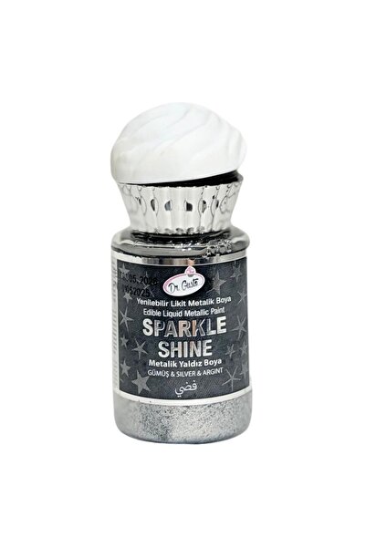 Dr. Gusto Sparkle Sıvı Metalik Boya Gümüş (Silver) Yenilebilir Pasta ve Tatlı...