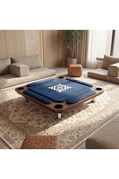 Segadty Sajadi Blue Table with Armrests and Cup Holders with Free Anti-Bendin...