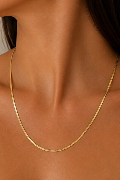 Balenbi Women's 60 cm Italian Snake Chain Gold Color Stainless Steel Necklace...