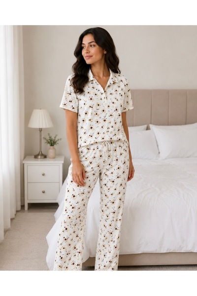 WASMA 100% Cotton Soft Floral Print Nightwear Women's Sleepwear Homewear Paja...