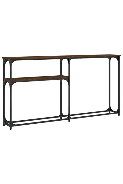 vidaxl Măsuță consolă, stejar maro, 145x22,5x75 cm, lemn prelucrat