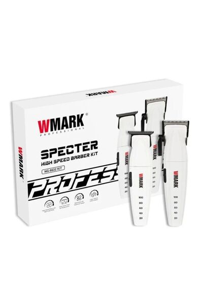 Wmark طقم حلاقة NG-8632 KIT الاحترافي - ماكينة قص وتحديد 2 في 1