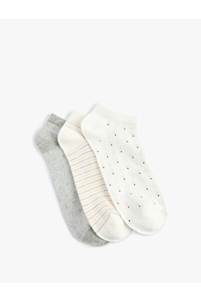 Koton Set of 3 Patterned Booties Socks