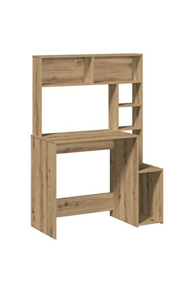 vidaxl Birou cu rafturi stejar artizanal 100x45x140 cm, lemn prelucrat