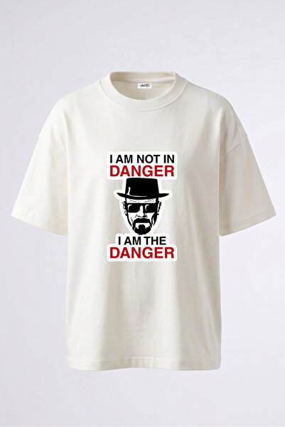 Anetos Tricou supradimensionat alb din bumbac cu imprimeu pe spate Walter Whi...