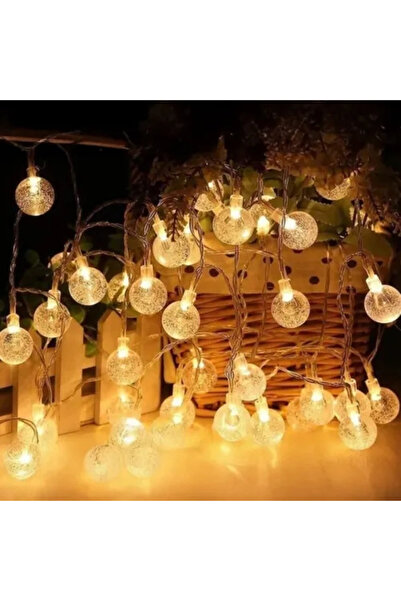 Dodes 5m 28 Led Kristal Top Gün Işığı Şeffaf Kablo Fişli Eklemeli