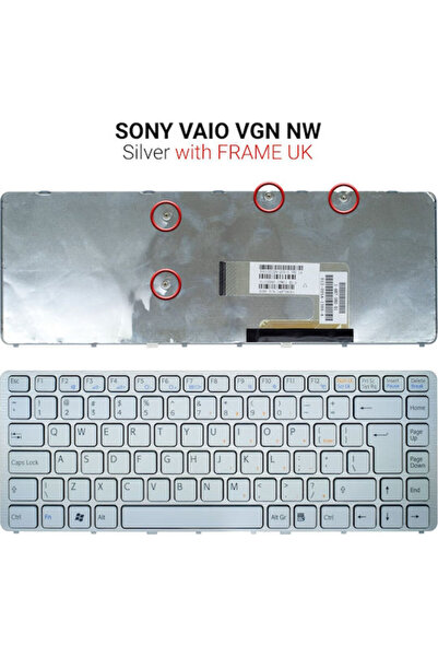Sony Πληκτρολόγιο φορητού υπολογιστή για Vaio VGN NW με πλαίσιο και αγγλικό (...