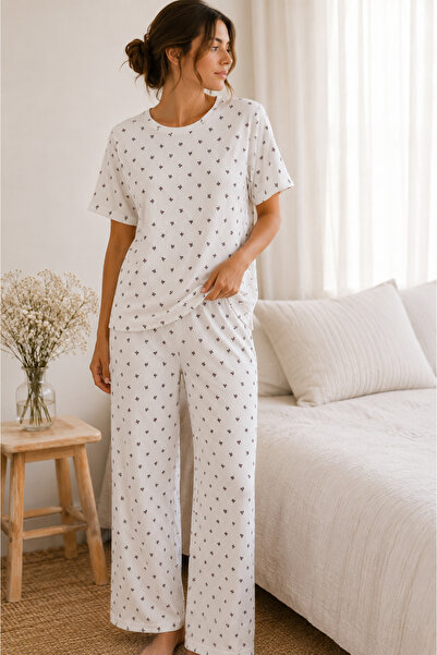 WASMA 100% Cotton Pajamas with Small Cherry Pattern
