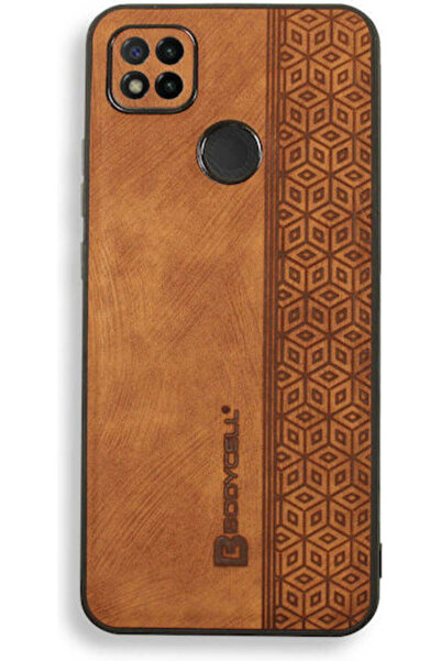 Other Δερμάτινη Καφέ Πίσω Θήκη με Σχέδιο Κυψελών (Redmi 9C) Κωδικός: BY-00046