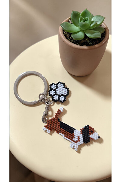 SEARD Miyuki Beads Handmade Dog and Paw Keychain/Bag Ornament 3