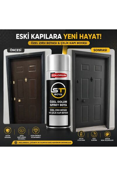 Sarf TEKNİK BOYA ÖZEL DOLUM SPREY ZIRH BOYASI & ÇELİK KAPI BOYASI