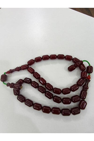 Efekentli Zeyzun Usta Bilek Boy Efe Maskot Sıkma Kehribar Tespih 16x1 mm Kaps...