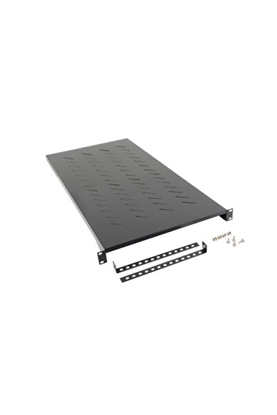 Lanberg Raft fix pentru rack 19 " 1U, 483x910 mm, Negru, 25 kg, Montare în 4 ...