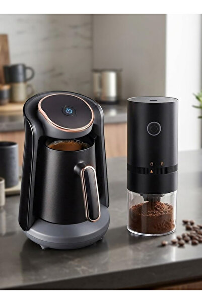TOSCANA U 300ml 400W Turkish Coffee Machine Set 30g 25W Coffee Grinder with R...