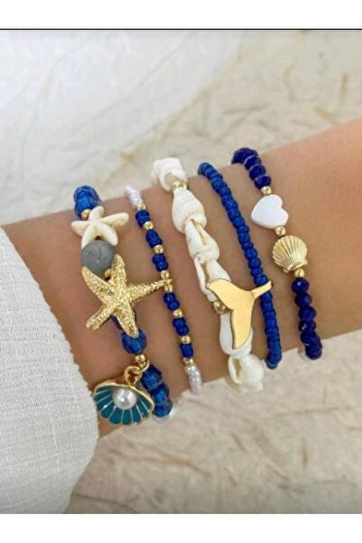 Alsadfine innovations Women's Summer Bracelet Set 5 Pieces