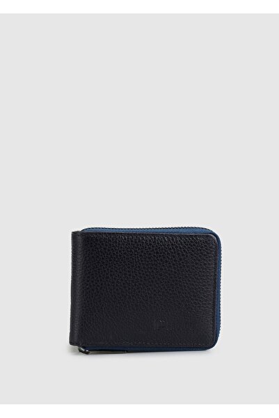 Provoq Navy Blue 332 Flt Leather Navy Men's Wallet