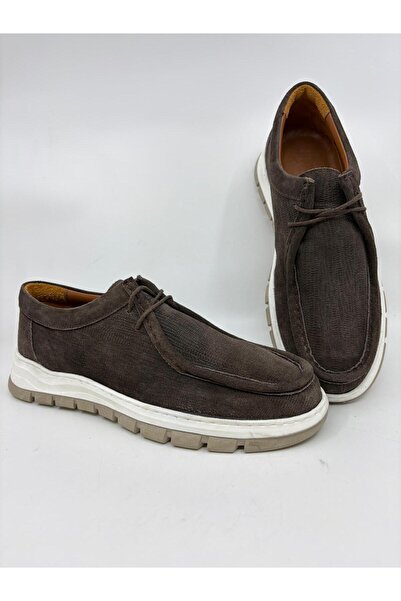 Papuccu Brown Suede Men's Leather Shoes