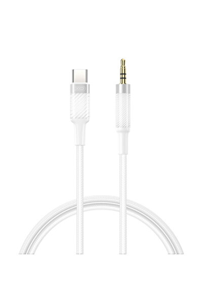 Xo Cablu audio USB-C la jack de 3,5 mm, 1 m, Alb
