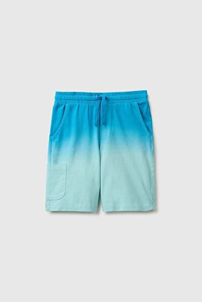 United Colors of Benetton Boys' Turquoise Mix Back Pocket Logo Detailed Draws...