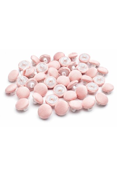 Saturn Nasturi Îmbrăcați în Satin Roz Prafuit 11,5 mm – Set 100 Bucăți pentru...