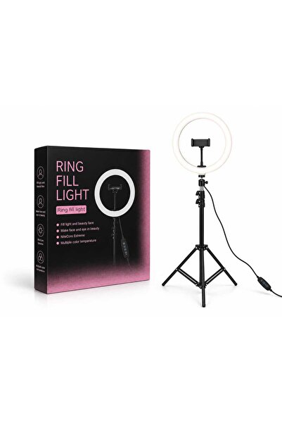 ikel elektro Ring Light LED Işık 85 CM Telefon Tutuculu Tripodlu Makyaj Yayın...