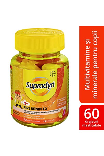 Bayer Supradyn Kids Complex, 60 drajeuri masticabile,