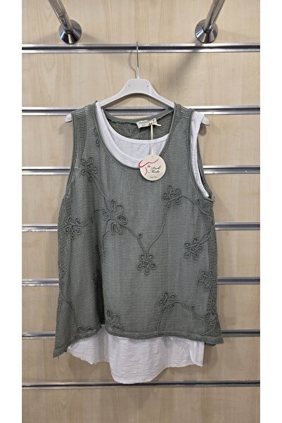 Park Moda Italijanska mrežasta pamučna bluza bez rukava