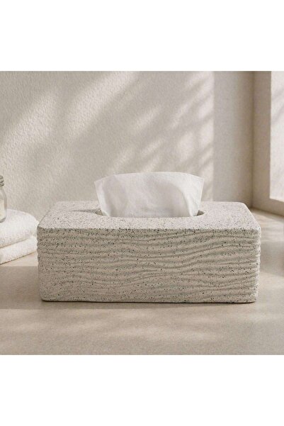 PAN HOME Tuscany Polyresin Tissue Box Cover 27x15x10cm - Beige