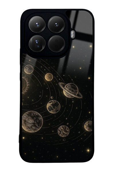 Spoyi Xiaomi Mi 15T Pro Golden Orrery Tasarımlı Glossy Telefon Kılıfı