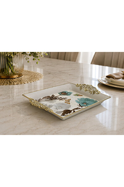 Zucci Home صينية فاخرة على الطراز الباروكي مقاس 22x26 سم |   أزور بوتانيكا | ...