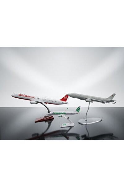 House 3’lü Uçak Maketi Seti - Atlasjet + Transavia + UAE Savaş Uçağı 1/100-200