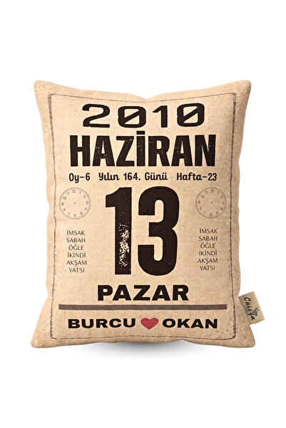 CAİSYA Takvim Yastık Doğum Günü Yıldönümü Hediyesi Takvim Yaprağı Hediyelik D...