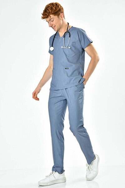 Owlet Medikal Costum chirurgical cu aspect de denim din Lycra