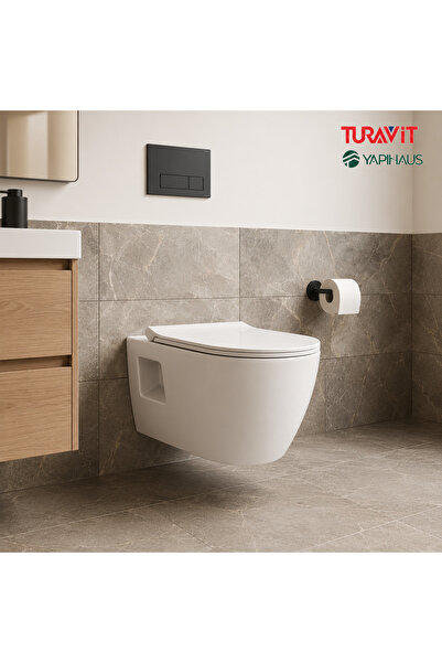 Turavit Rondo Beyaz Kanallı Asma Klozet RND5512 + Yavaş Kapak