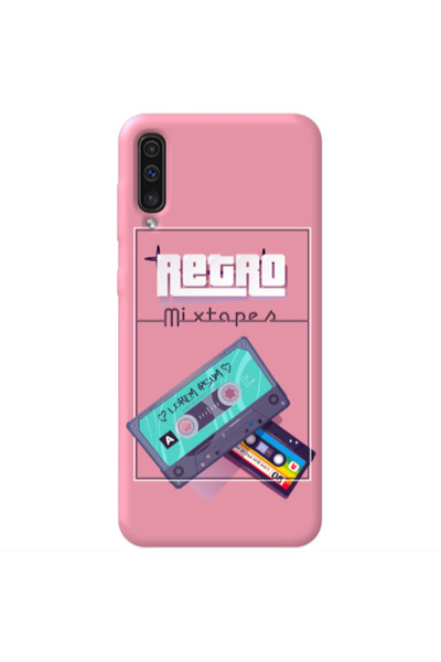 Other Samsung A70 Mixtapes Pink Colored Silicone TPU Θήκη